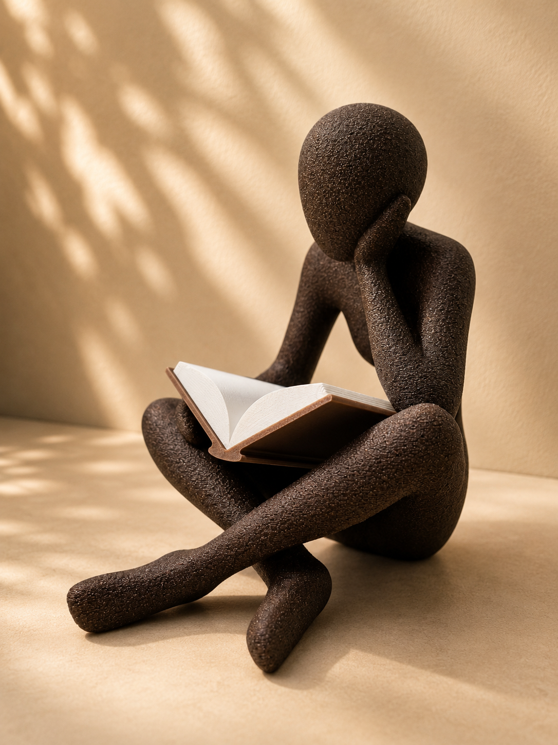 NObody Lezend Beeldje | 3D Geprint Decoratiebeeld met Fuzzy Skin - diverse kleuren
