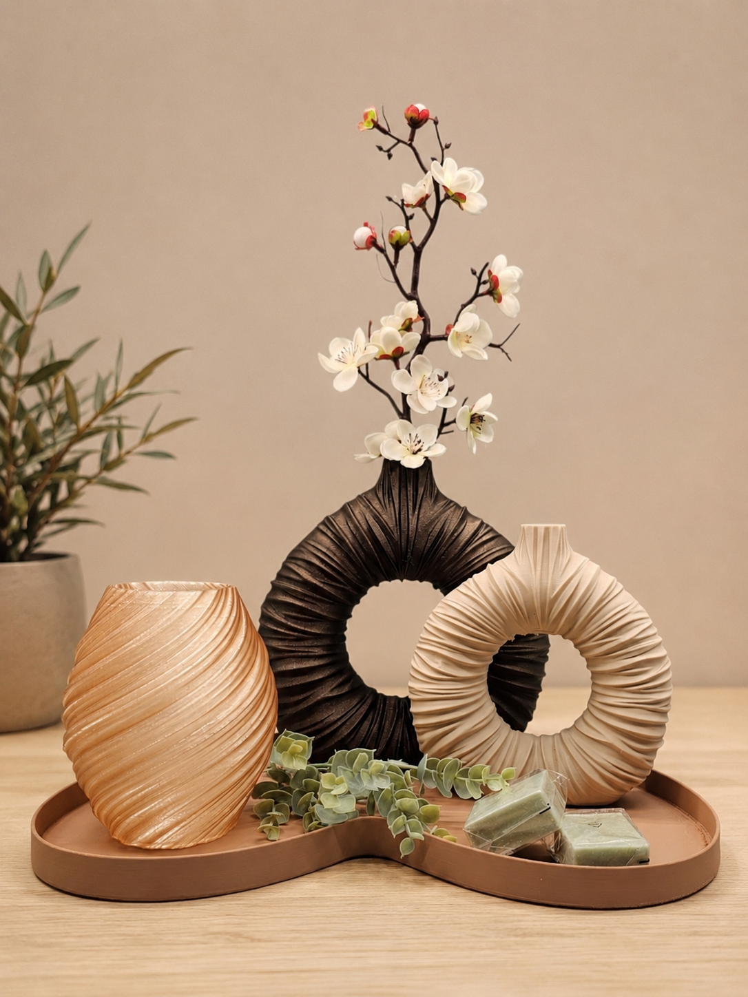 Complete Tafel Decoratie Set – Natural Harmony - 3D geprint en Uniek