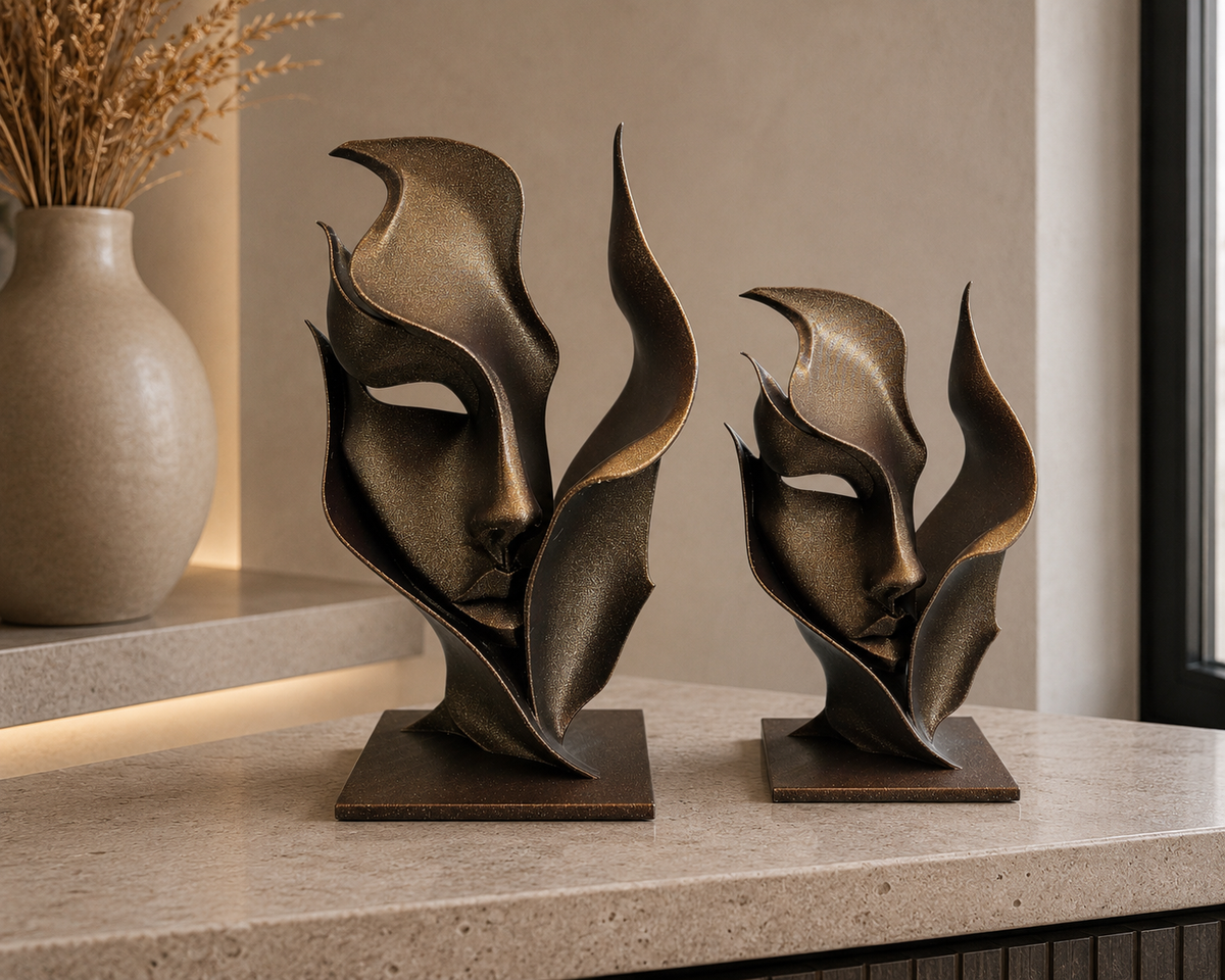 Kunstbeeld - Flame - abstract - 3D print - 2 beschikbare maten meerdere kleuren