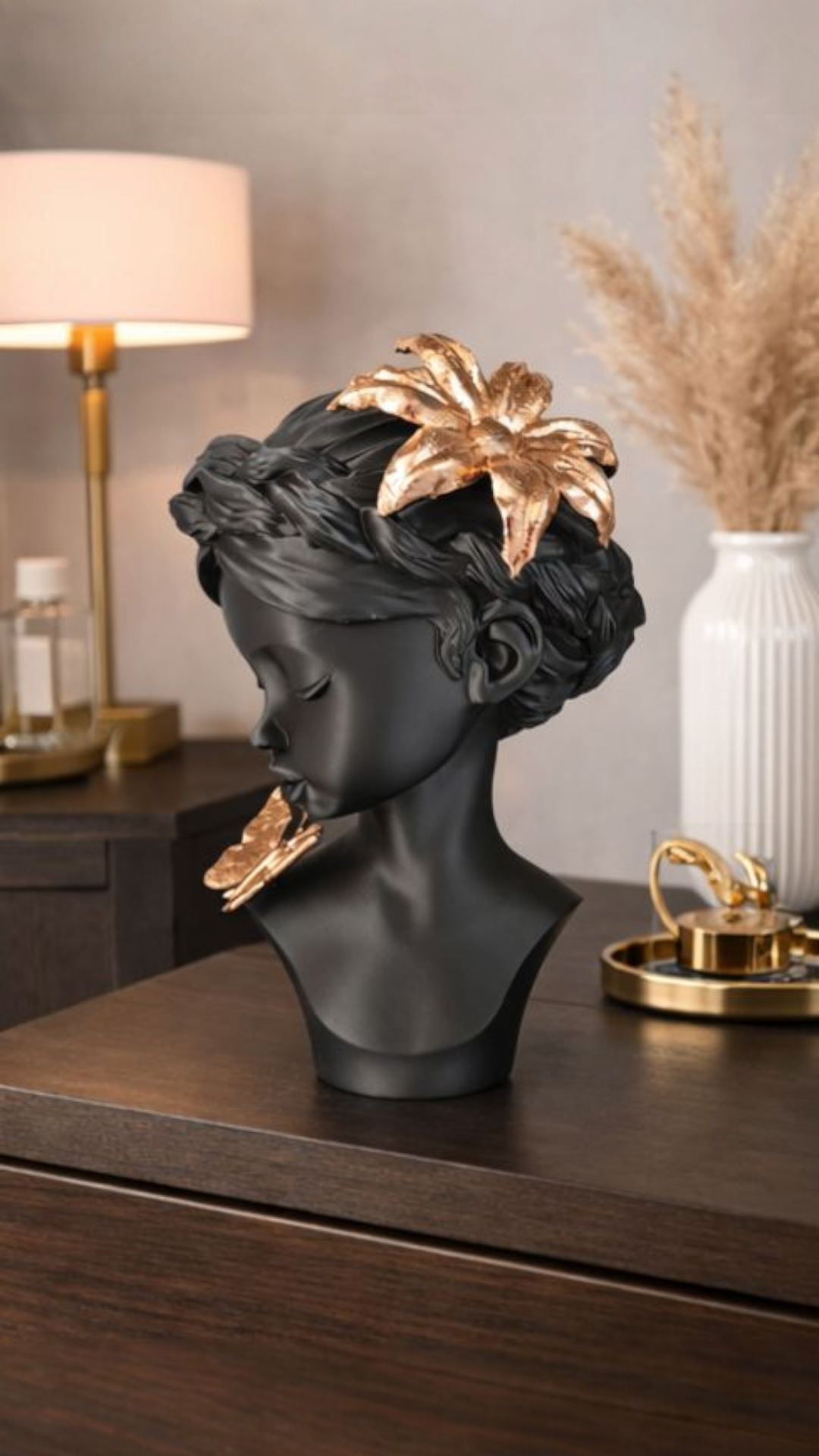 Luxury Layerzz – Midnight Bloom - Rose Gold Edition - kunstbeeld