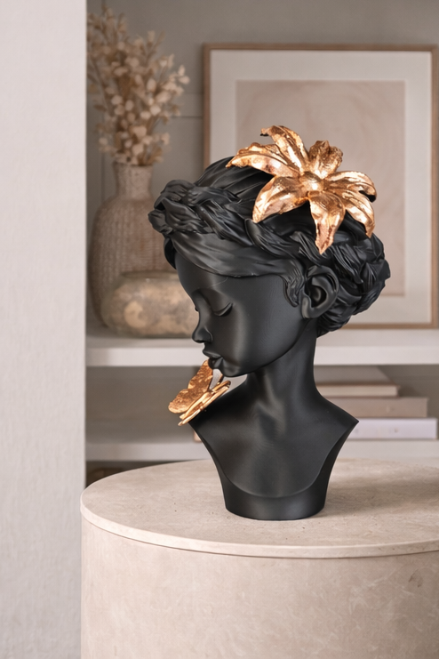 Luxury Layerzz – Midnight Bloom - Rose Gold Edition - kunstbeeld