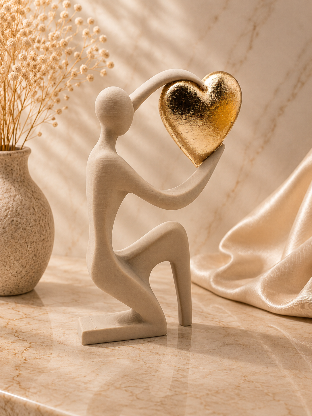 Luxury Layerzz – Heart Keeper | Beige & Gold