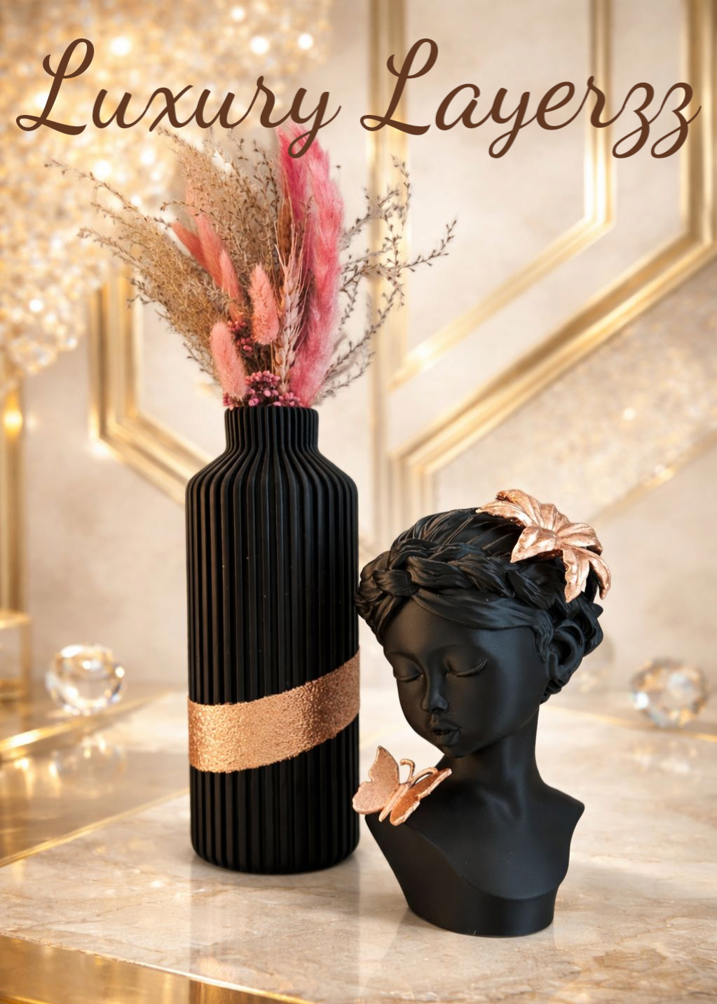 Luxury Layerzz – Aurum Vase | Goud of Rose-Goud  - huisdecoratie
