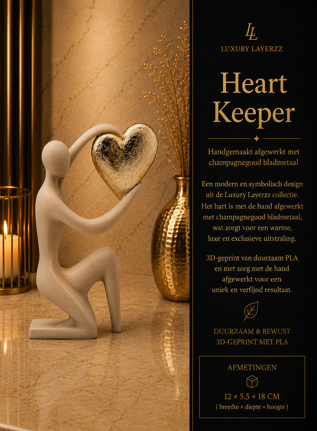 Luxury Layerzz – Heart Keeper | Beige & Gold