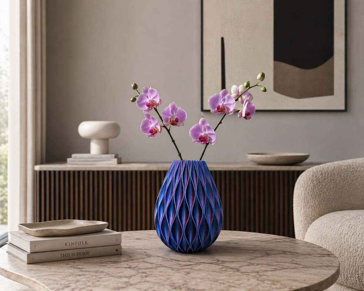 Onyxa - Duurzame 3D geprinte droogbloemen vaas
