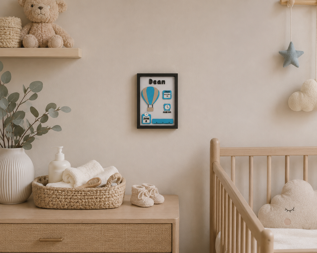 Gepersonaliseerd Geboortelijstje met Naam – Geboortegegevens Baby