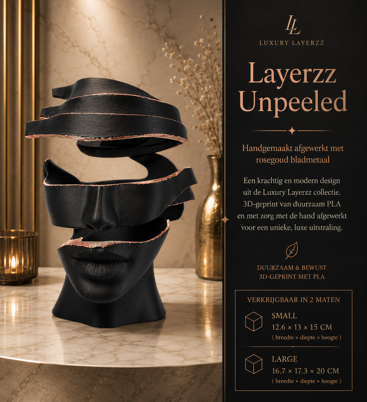 Luxury Layerzz – Unpeeled | Rose Gold Edition - handgemaakt - 2 maten
