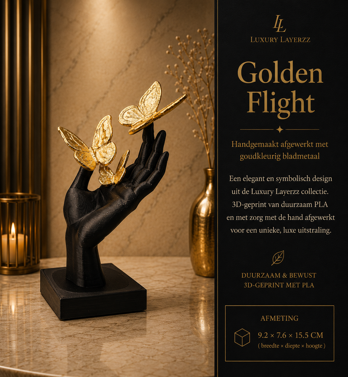 Luxury Layerzz – Golden Flight | Gold Leaf Edition - Kunst