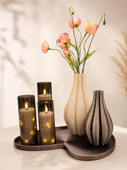 Soft Glow Elegance - Luxe Japandi Woondecoratie Set