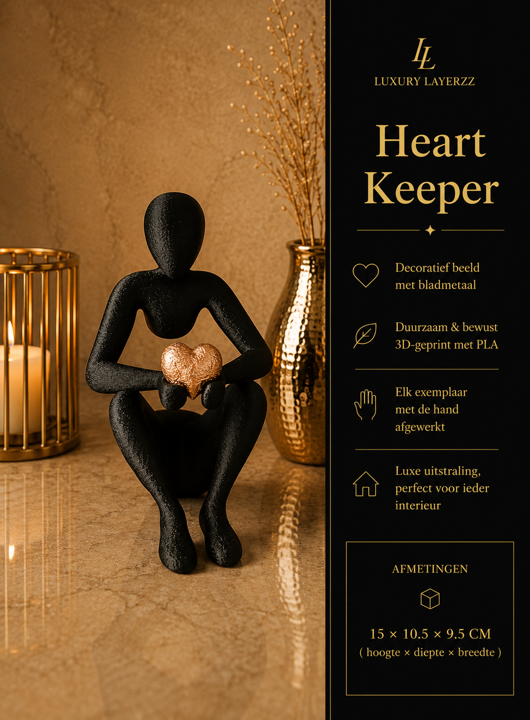 Luxury Layerzz – Nobody Figure - huis decoratie - Goud of Rose Goud