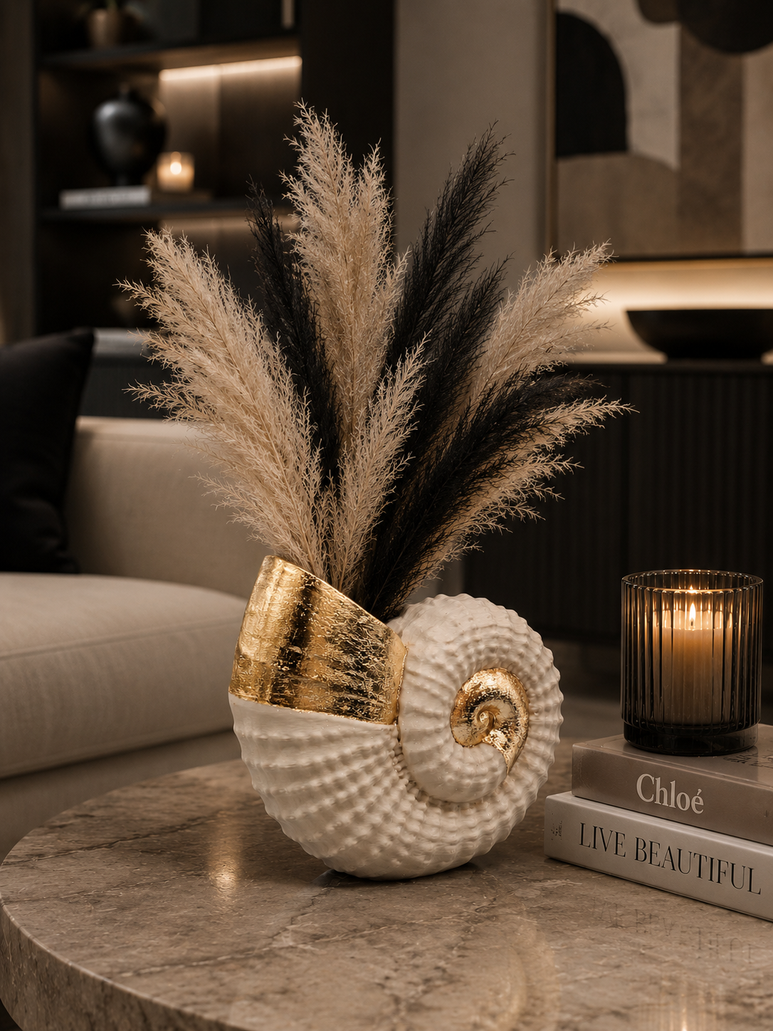 Luxury Layerzz – Seashell Luxe -3D geprint Handmade Gold - 3 varianten