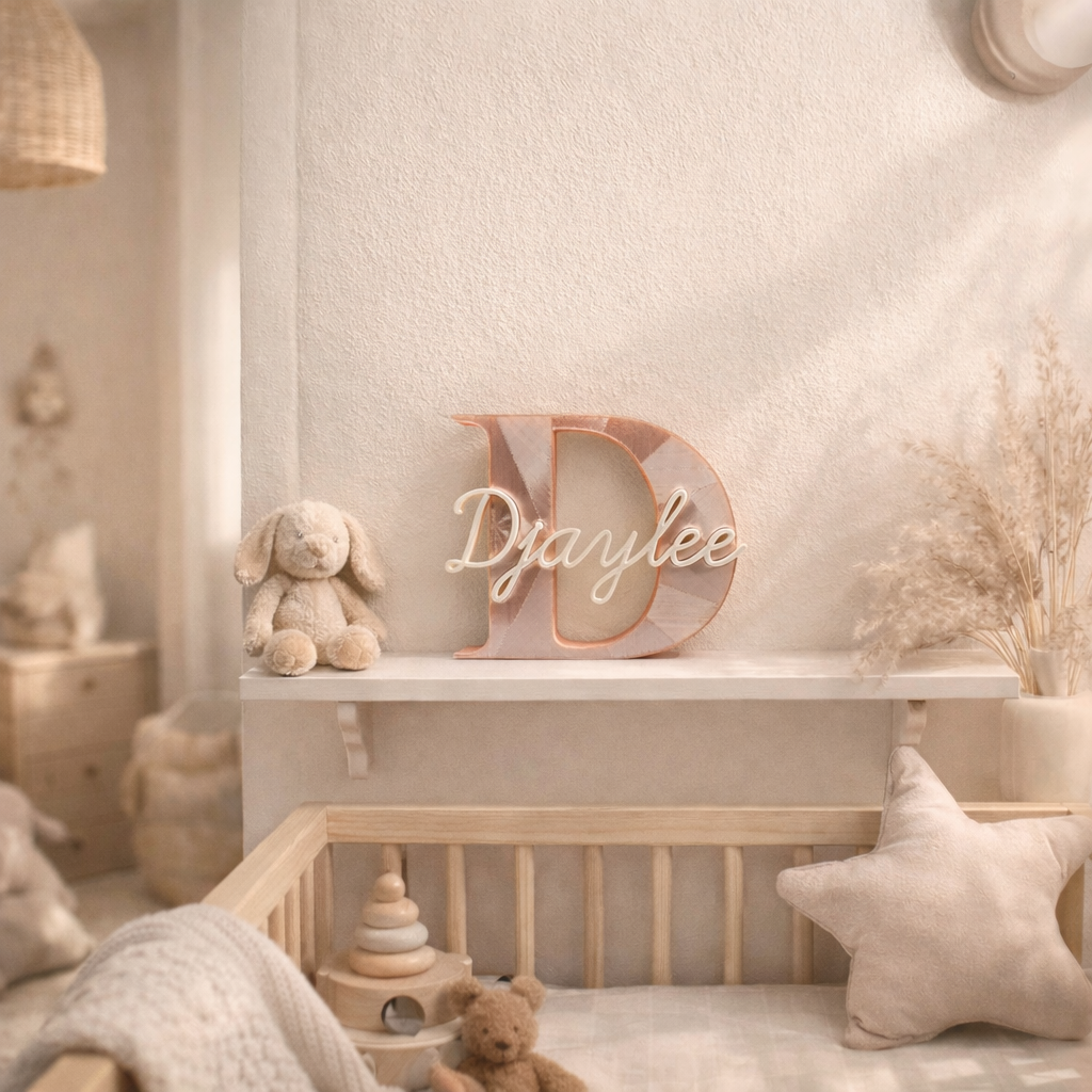 Gepersonaliseerde Naamdecoratie – Letter met Naam