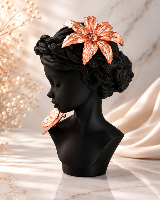 Luxury Layerzz – Midnight Bloom - Rose Gold Edition - kunstbeeld