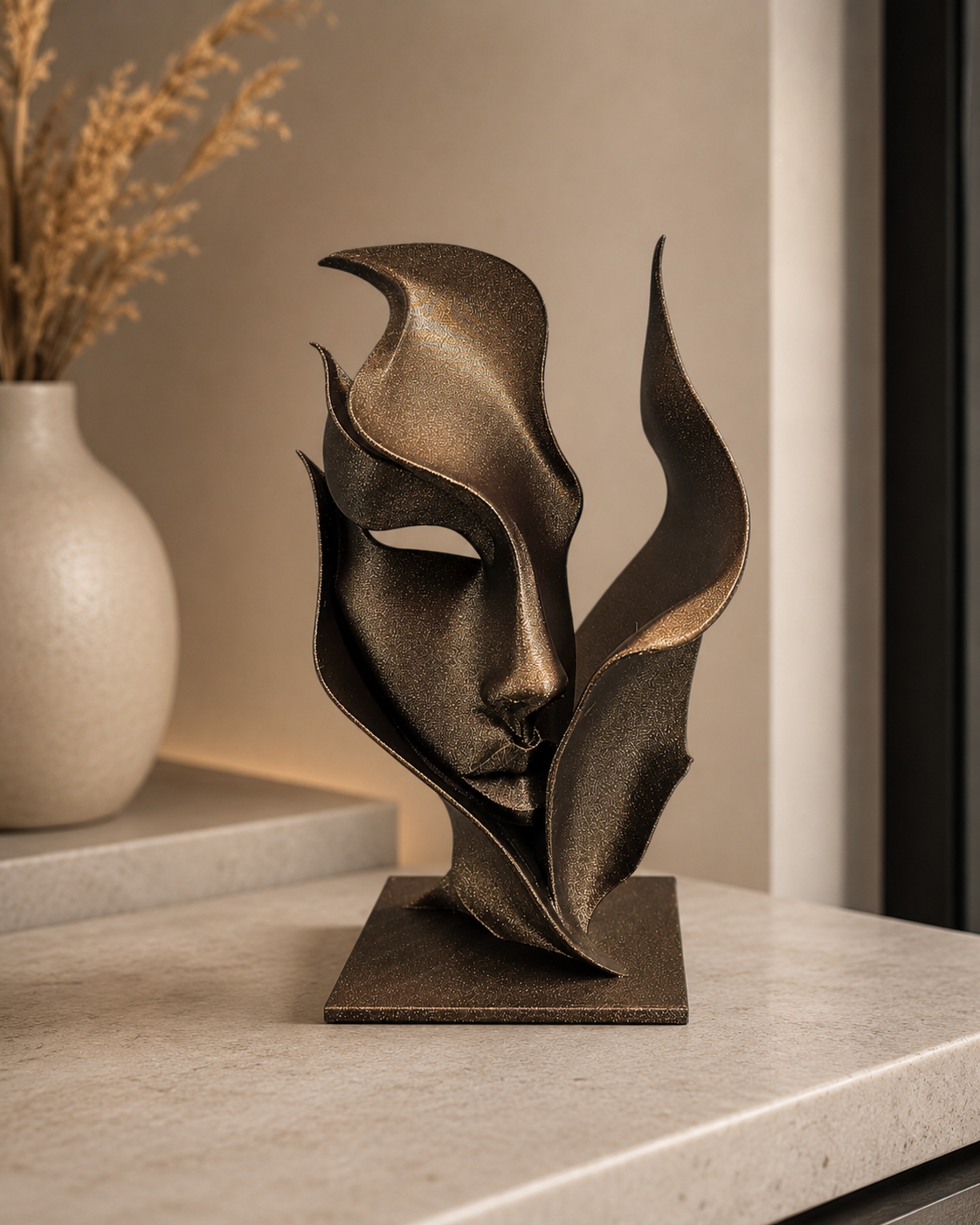 Kunstbeeld - Flame - abstract - 3D print - 2 beschikbare maten meerdere kleuren