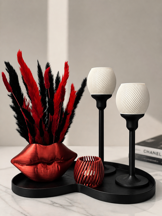 Unieke Complete Woondecoratie Set — Bold Lips Statement