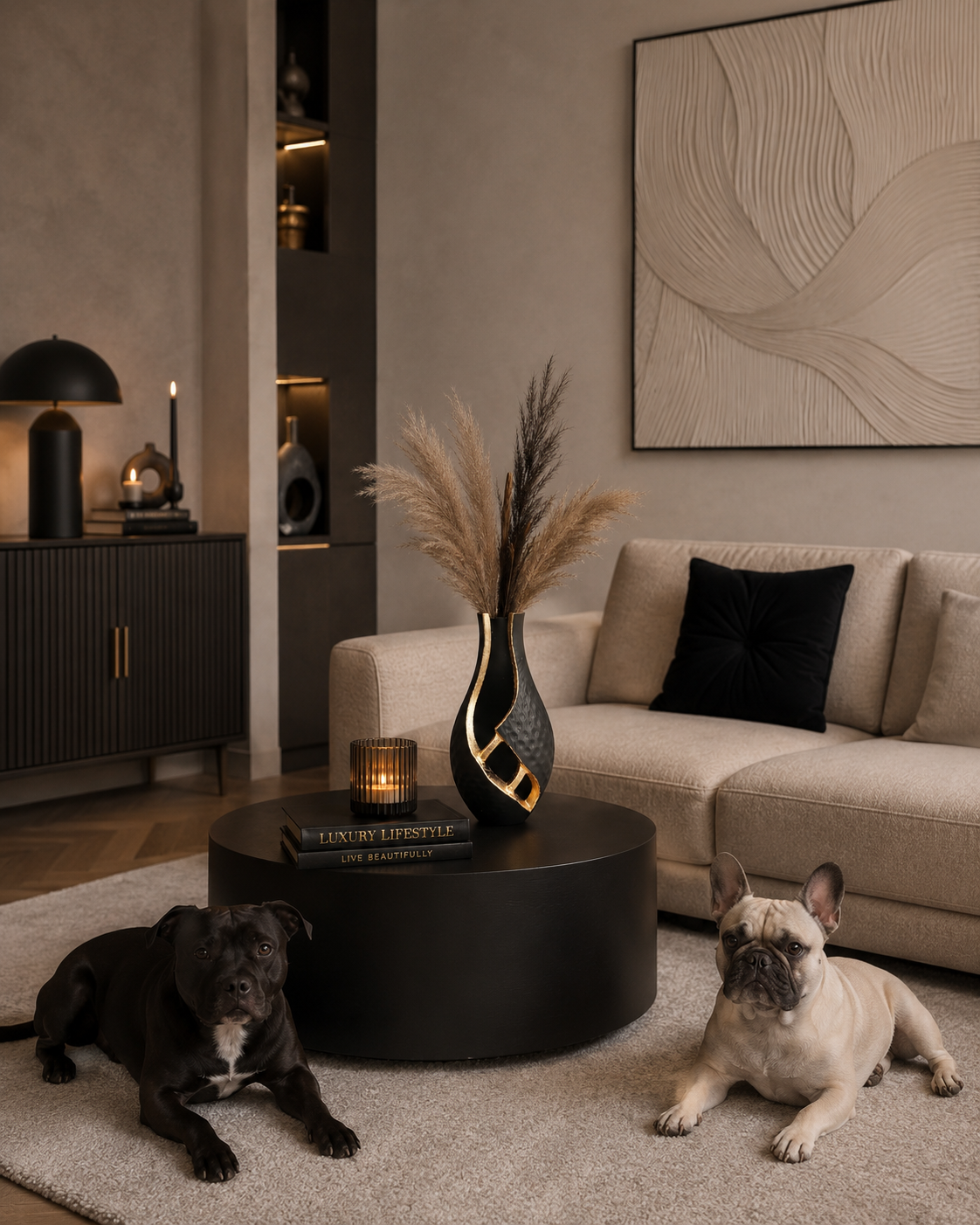 Luxury Layerzz – Golden Rift Vase -Gold & Rose Gold Accent - decoratie