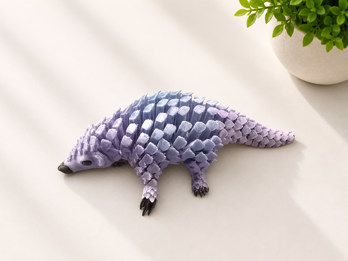 Fidget Armadillo - 3D geprint voor ontspanning groot en klein formaat