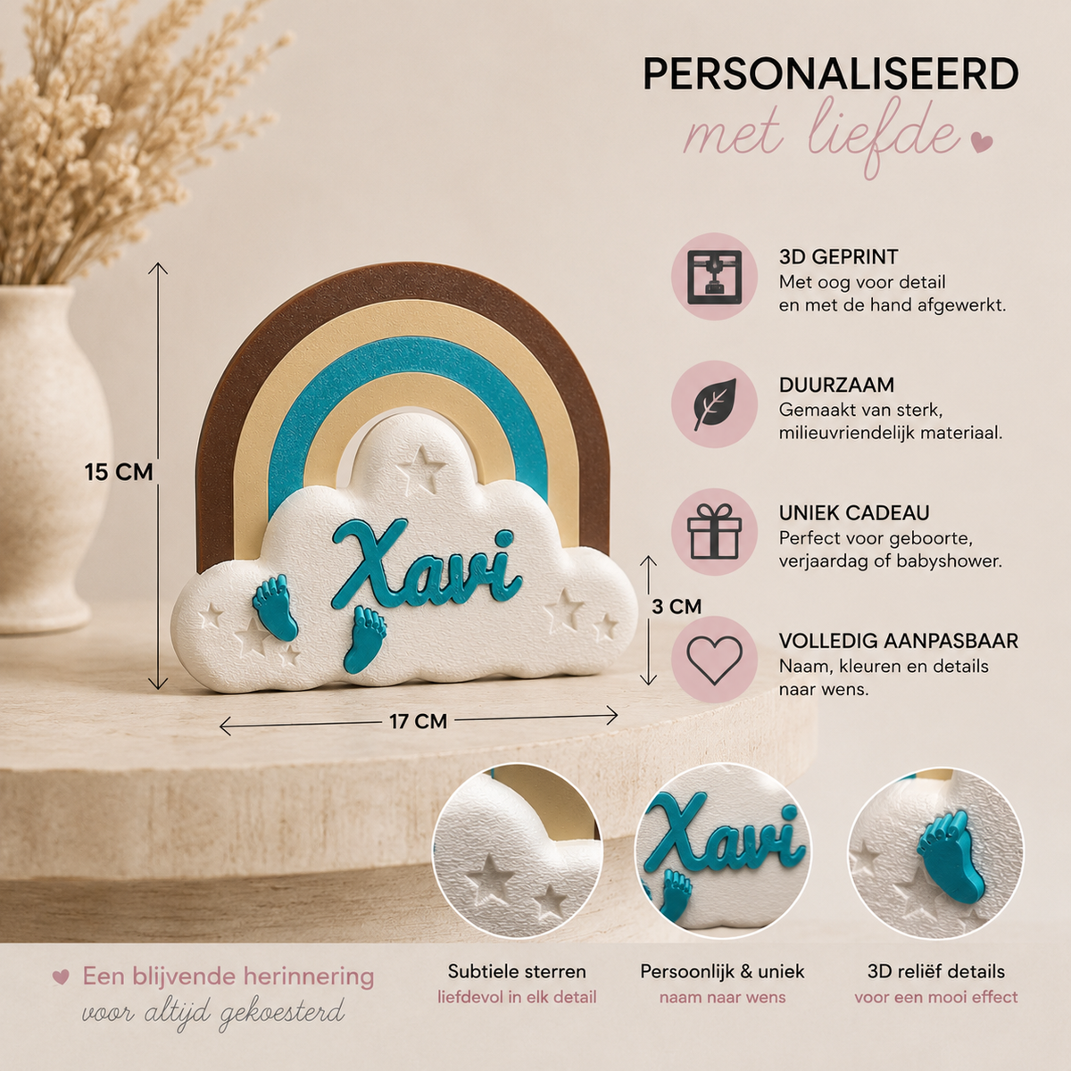 Gepersonaliseerde Naamdecoratie - Geboorte Cadeau