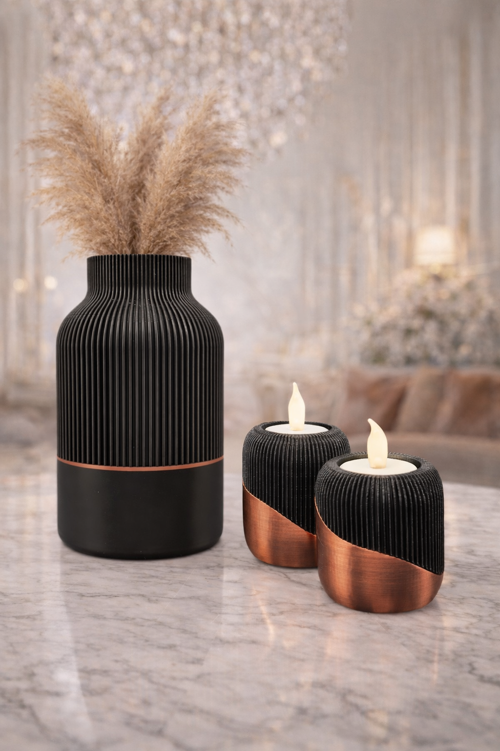 LED Waxinehouder Luxury Layerzz – Goud of koper - huisdecoratie