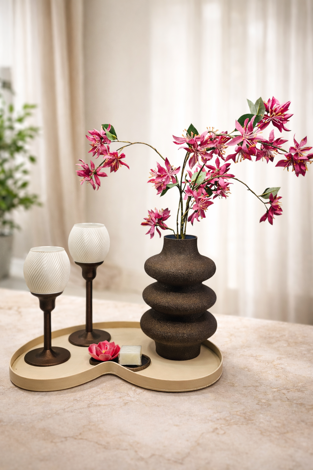 Complete Luxe Woondecoratie Set — Blossom Japandi Glow