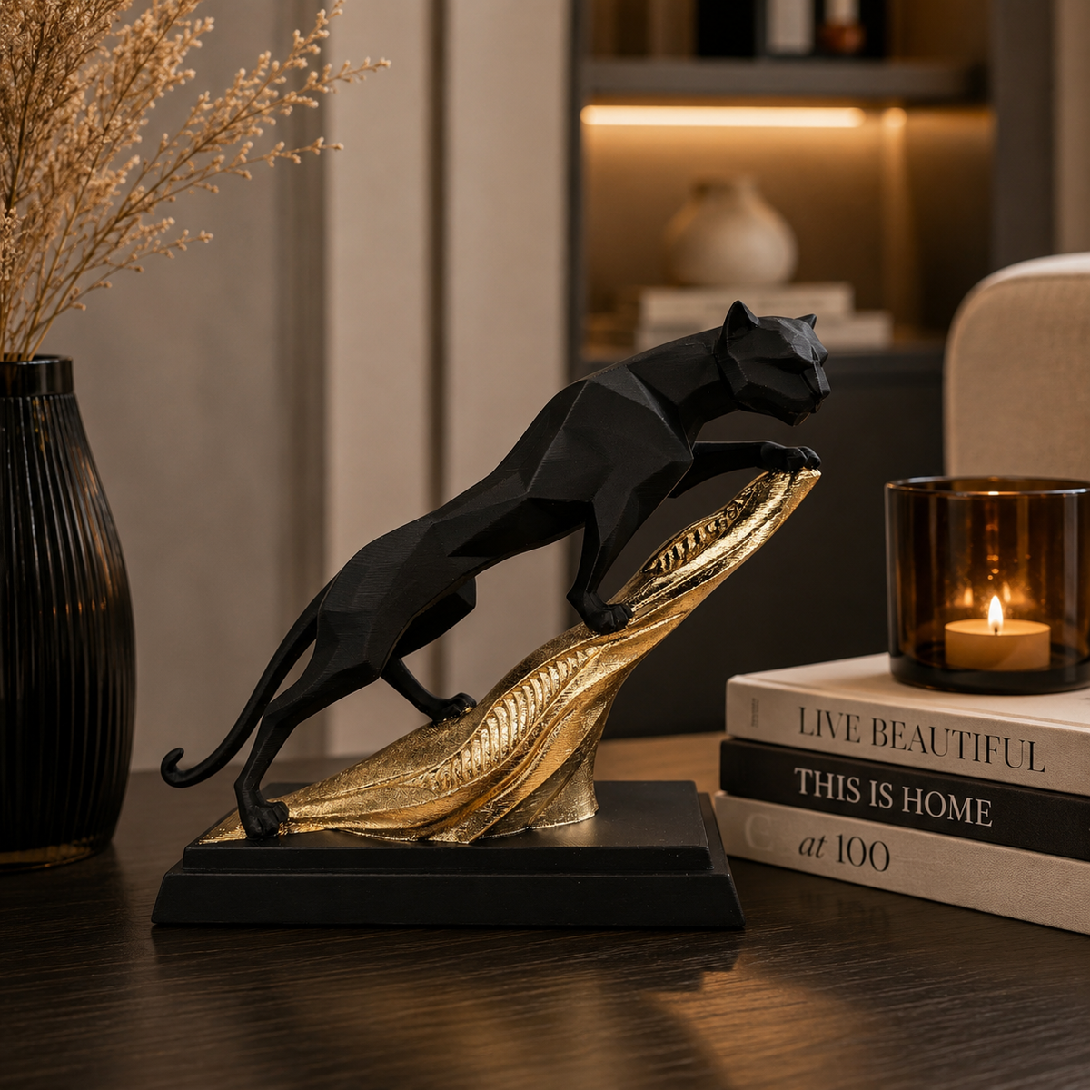 Luxury Layerzz – Panther - 3D geprint - Goud - handegmaakt