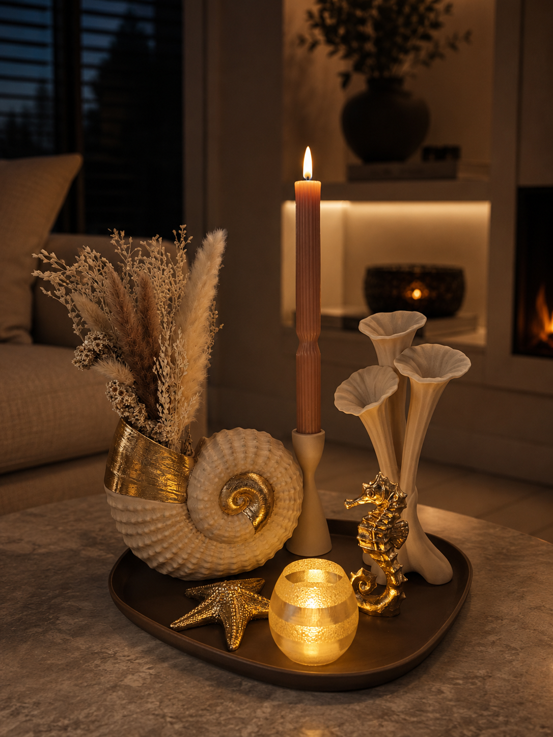 Luxury Layerzz – Seashell Luxe -3D geprint Handmade Gold - 3 varianten
