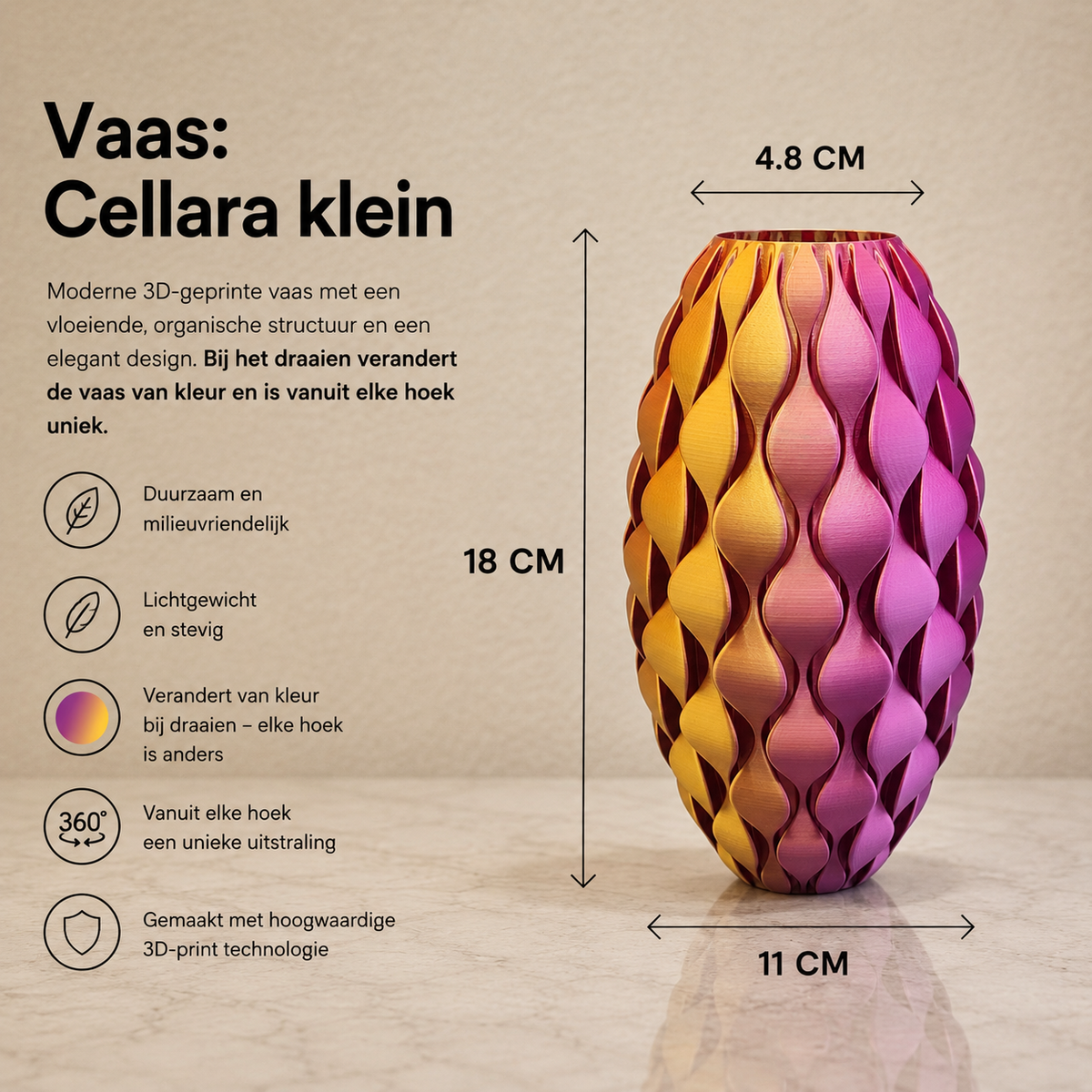 Cellara - Design vaas - 4 maten