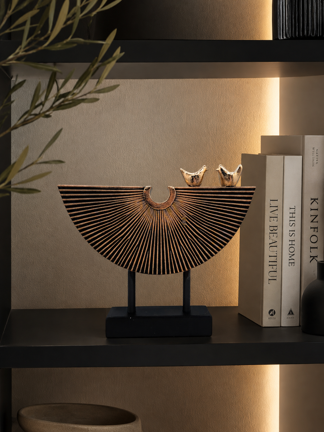 Luxury Layerzz Sunrise Birds - Decoratief beeld Goud & Brons - 3D geprint - luxe interieurdecoratie