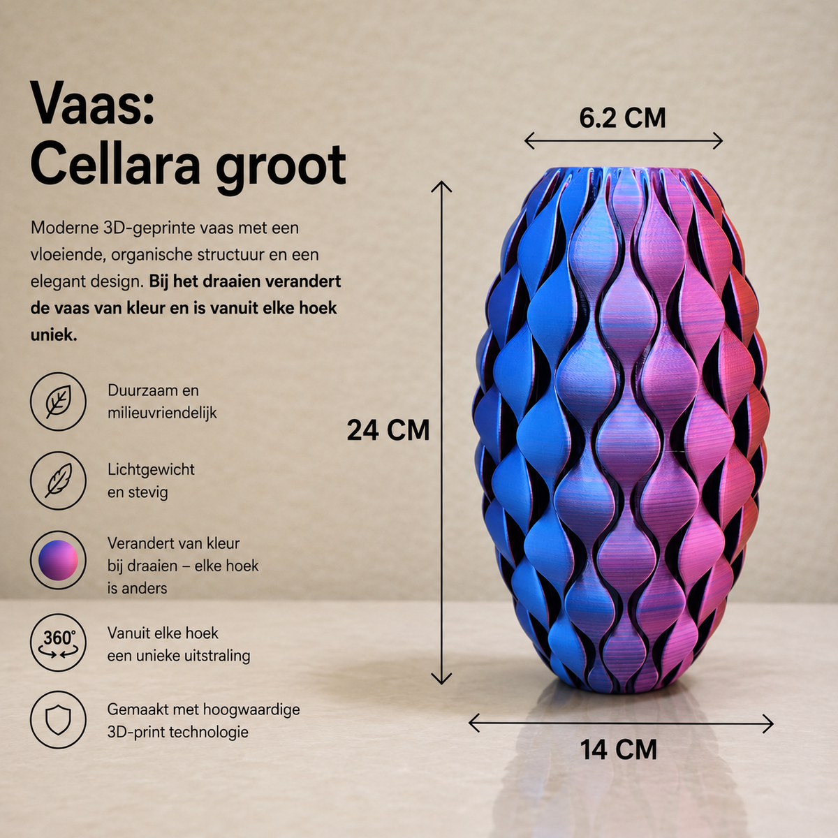 Cellara - Design vaas - 4 maten