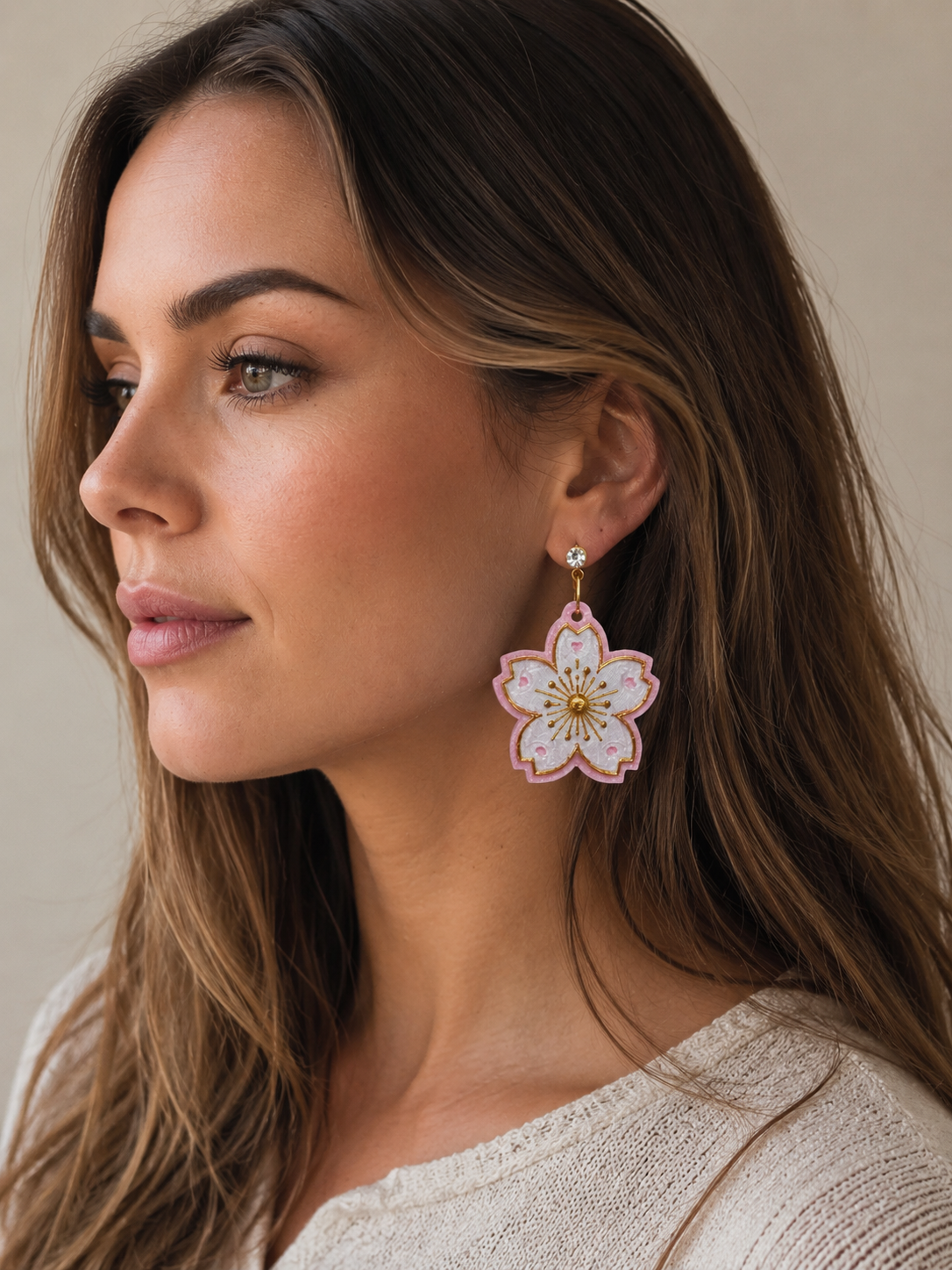 Blossom Grace – Bloem Oorbellen - 3D geprint