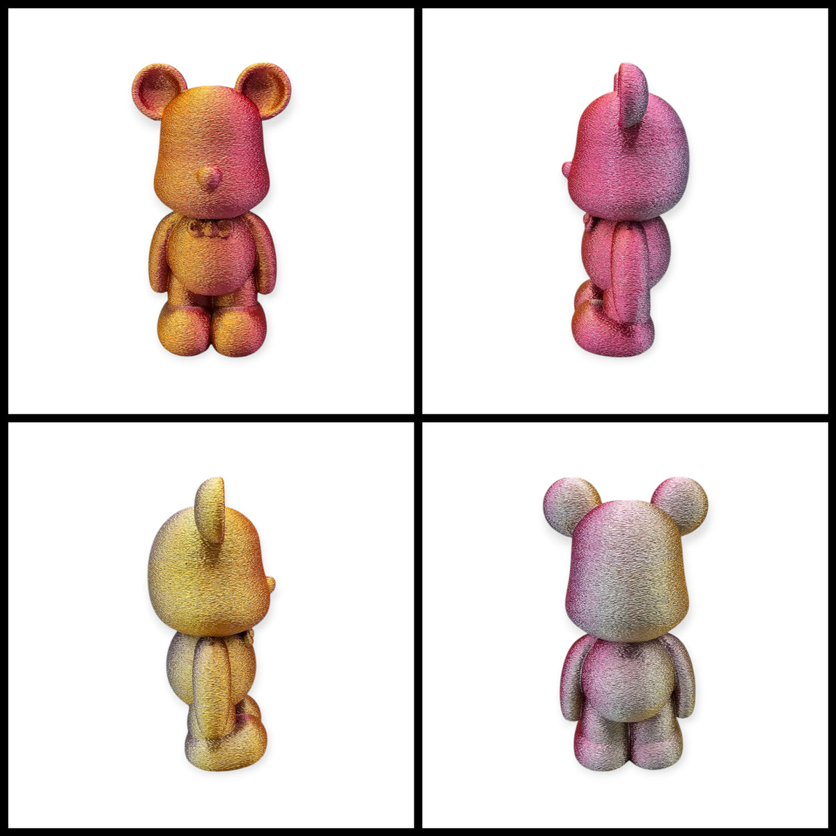 3D Geprinte Fuzzy Beer - Unieke Decoratie in Matte & Glanzende Kleuren