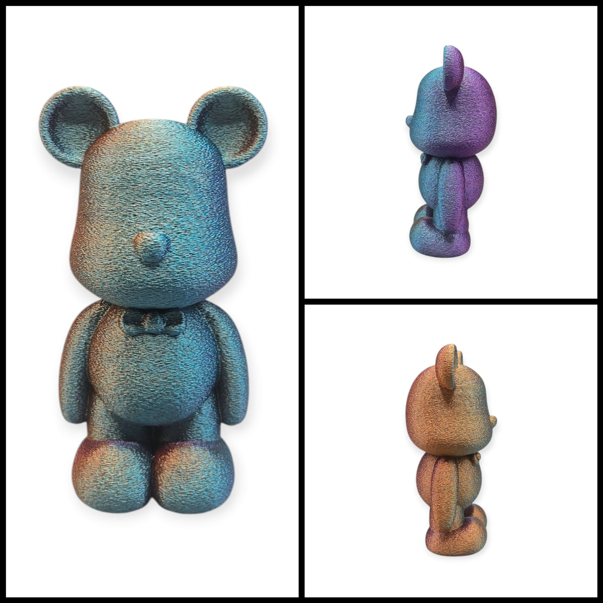 3D Geprinte Fuzzy Beer - Unieke Decoratie in Matte & Glanzende Kleuren