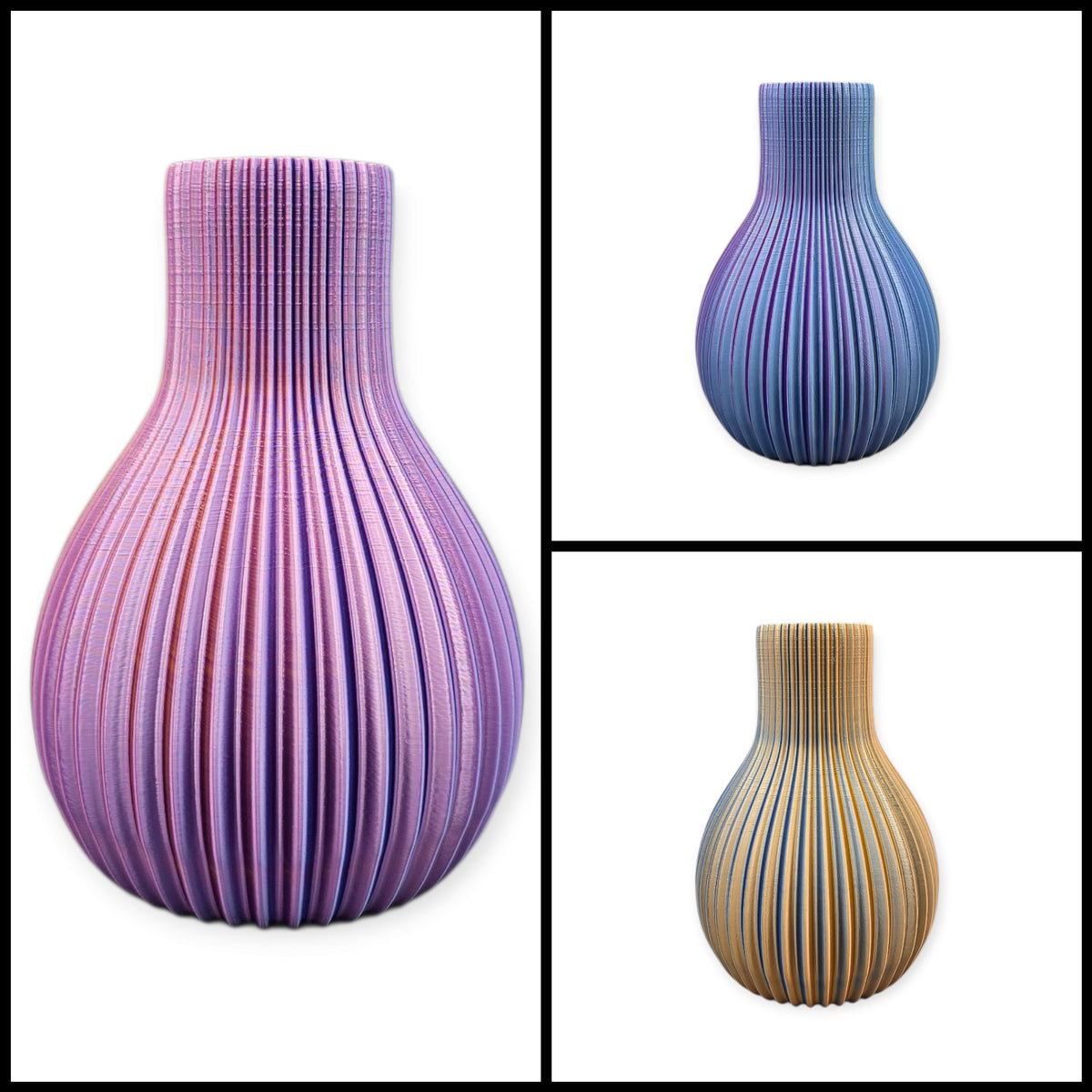 Ribglow - moderne 3D geprinte vaas met Ribbels