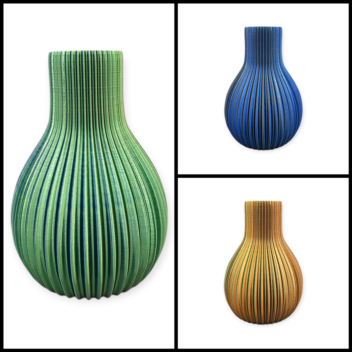 Ribglow - moderne 3D geprinte vaas met Ribbels