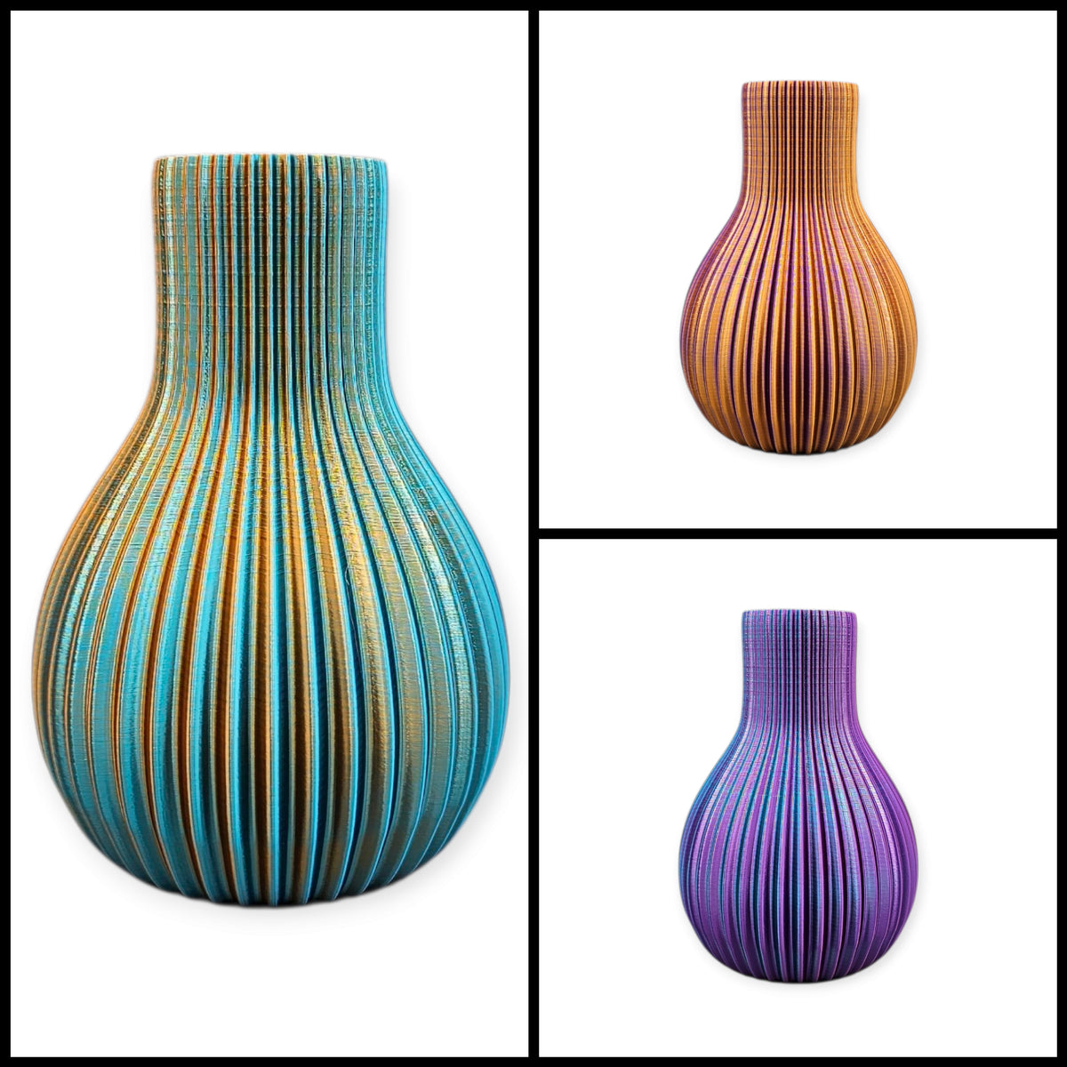 Ribglow - moderne 3D geprinte vaas met Ribbels