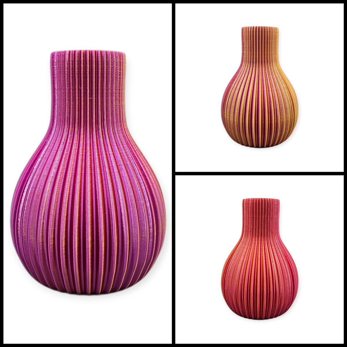 Ribglow - moderne 3D geprinte vaas met Ribbels