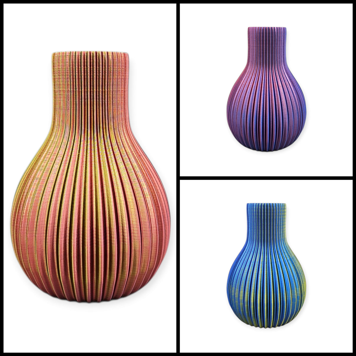 Ribglow - moderne 3D geprinte vaas met Ribbels