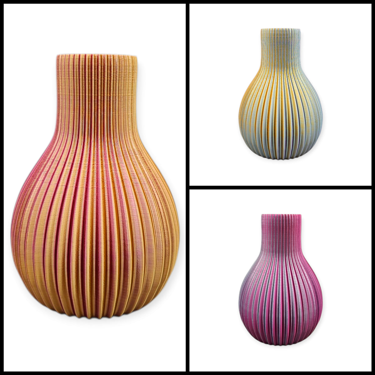 Ribglow - moderne 3D geprinte vaas met Ribbels