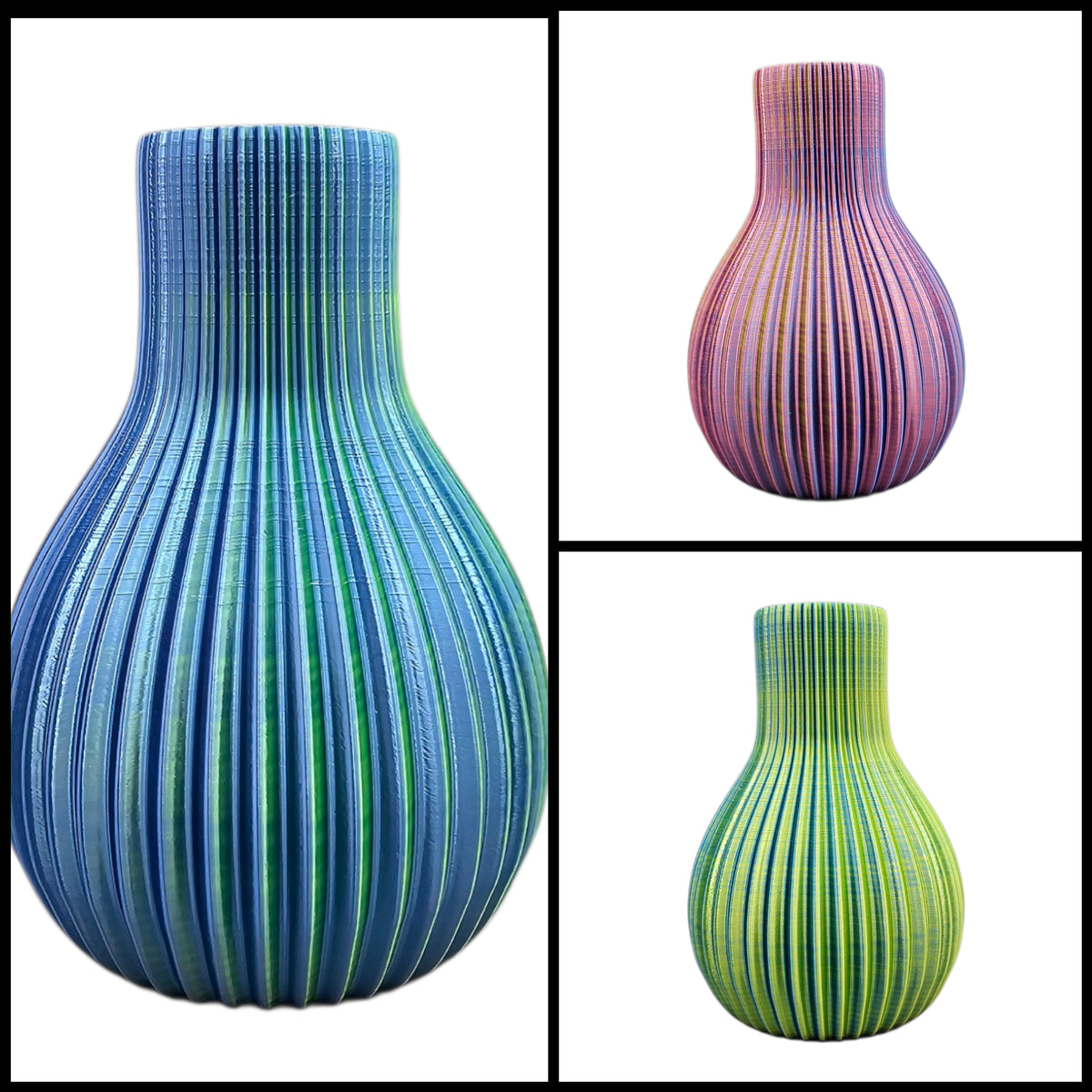 Ribglow - moderne 3D geprinte vaas met Ribbels