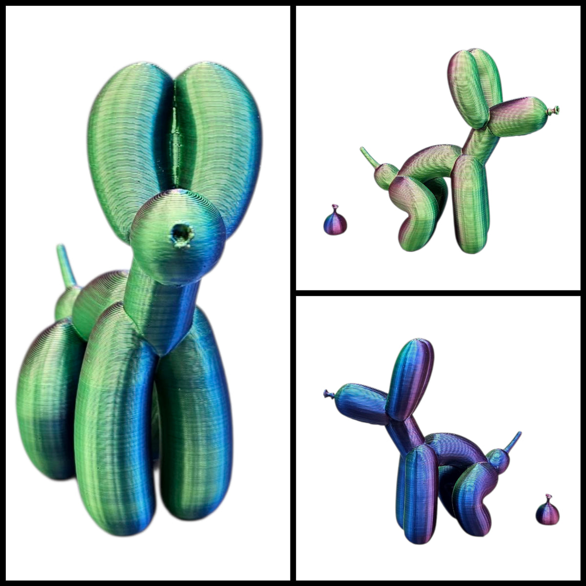 Ballon hondje poepend - 3D geprint - grappig - trendy