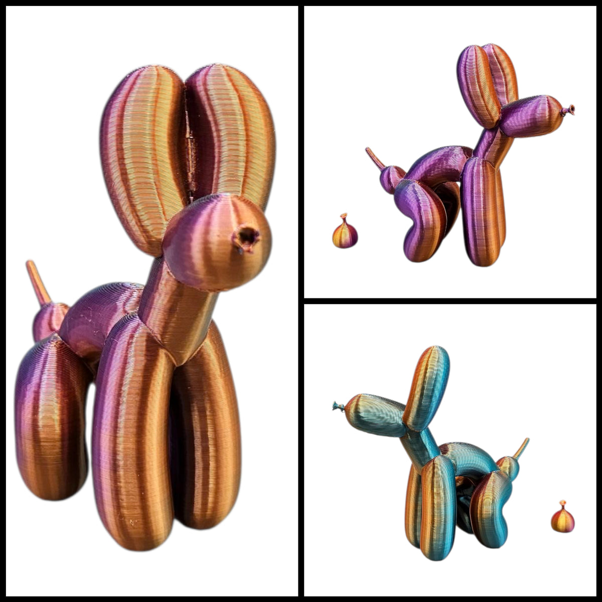 Ballon hondje poepend - 3D geprint - grappig - trendy