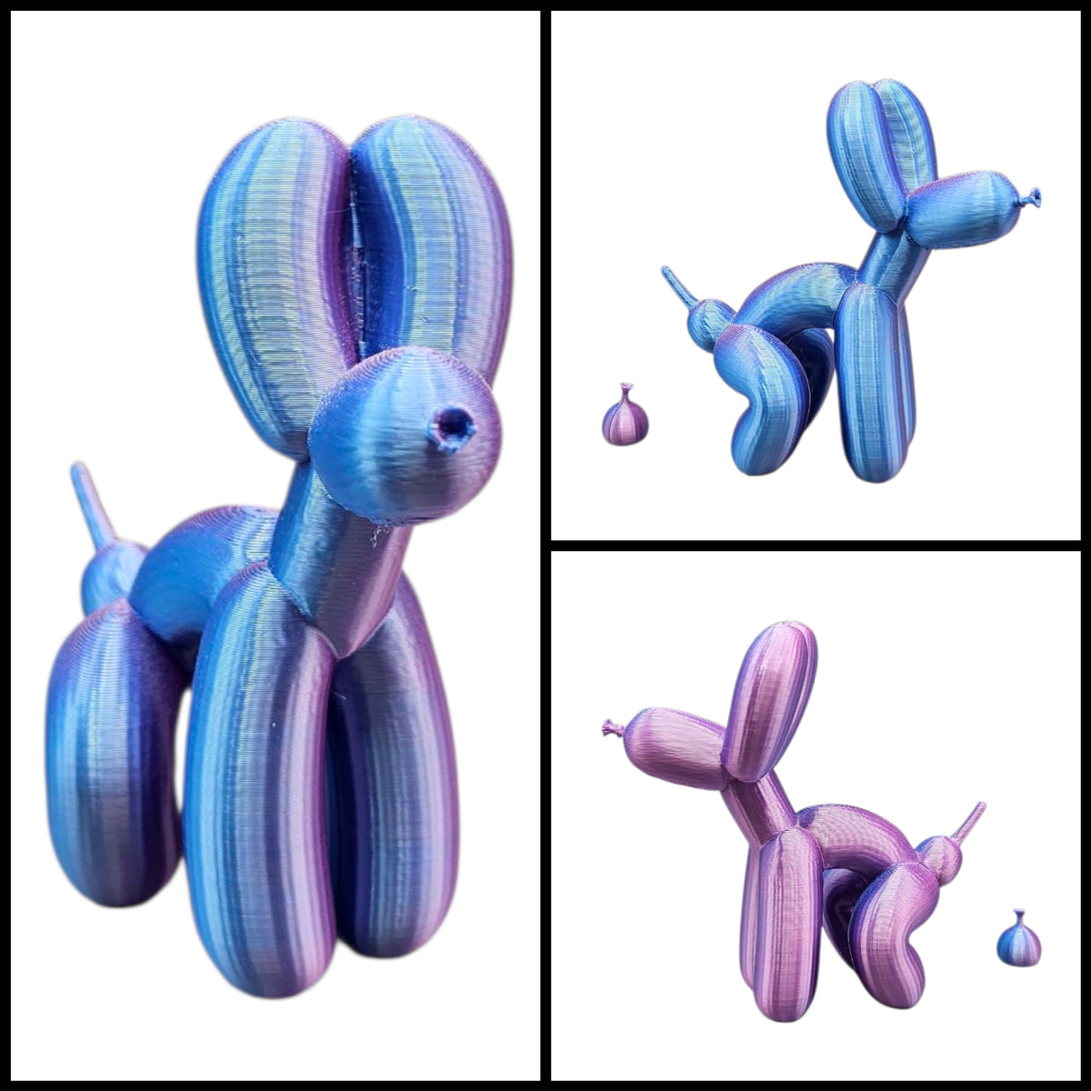 Ballon hondje poepend - 3D geprint - grappig - trendy