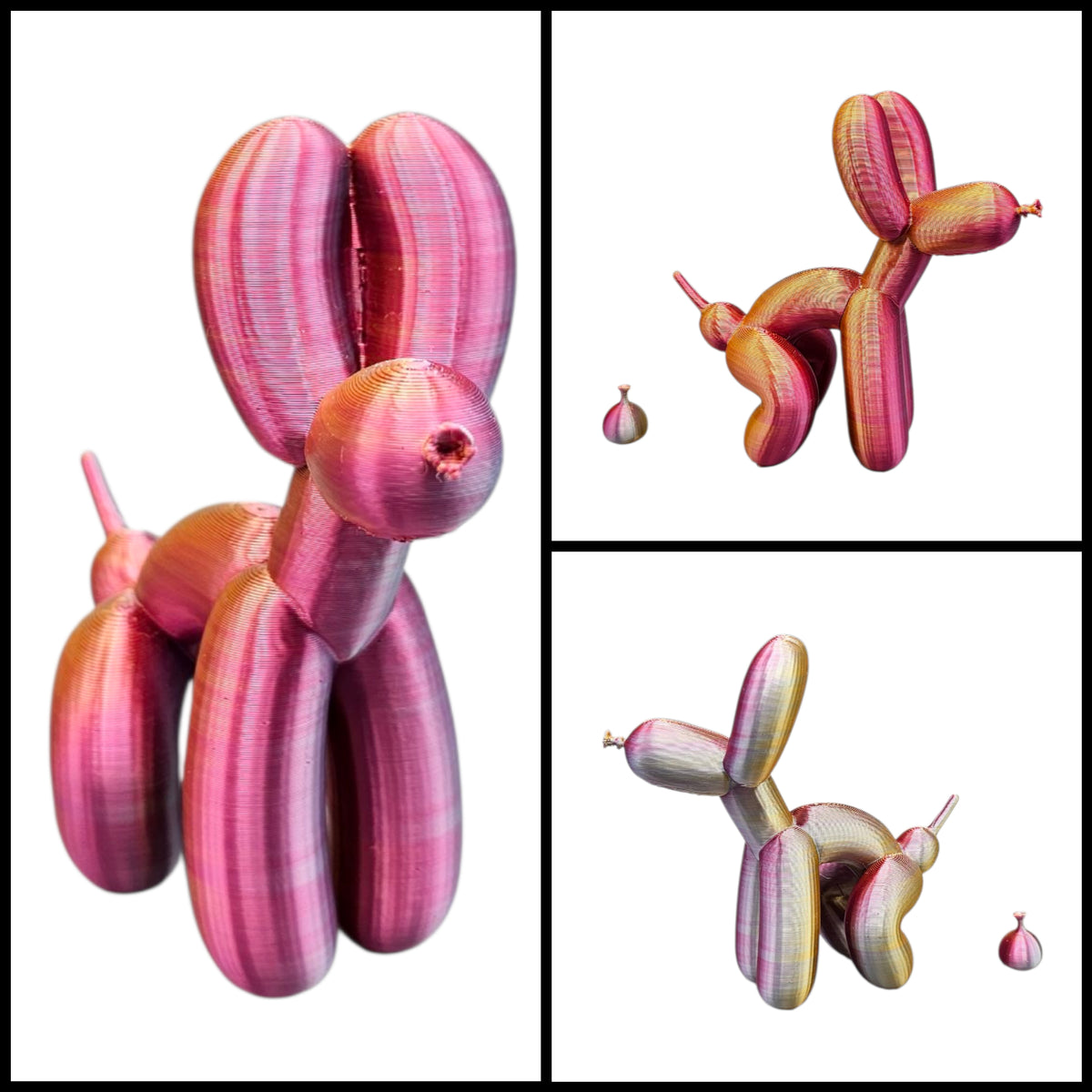 Ballon hondje poepend - 3D geprint - grappig - trendy