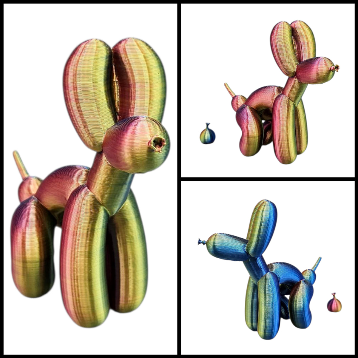 Ballon hondje poepend - 3D geprint - grappig - trendy
