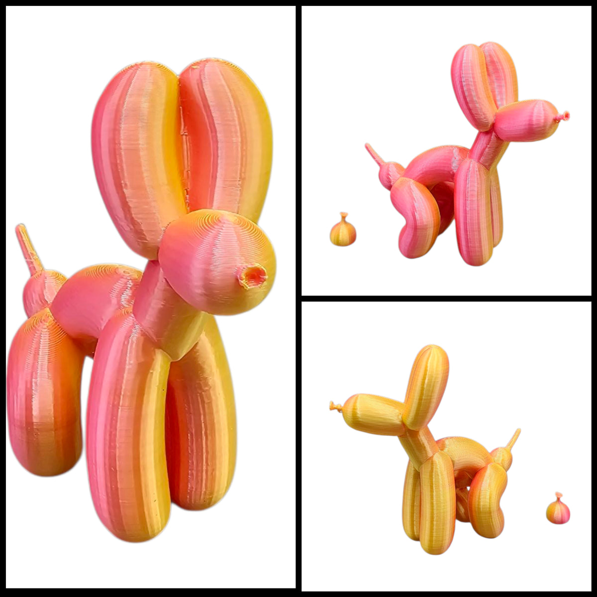 Ballon hondje poepend - 3D geprint - grappig - trendy
