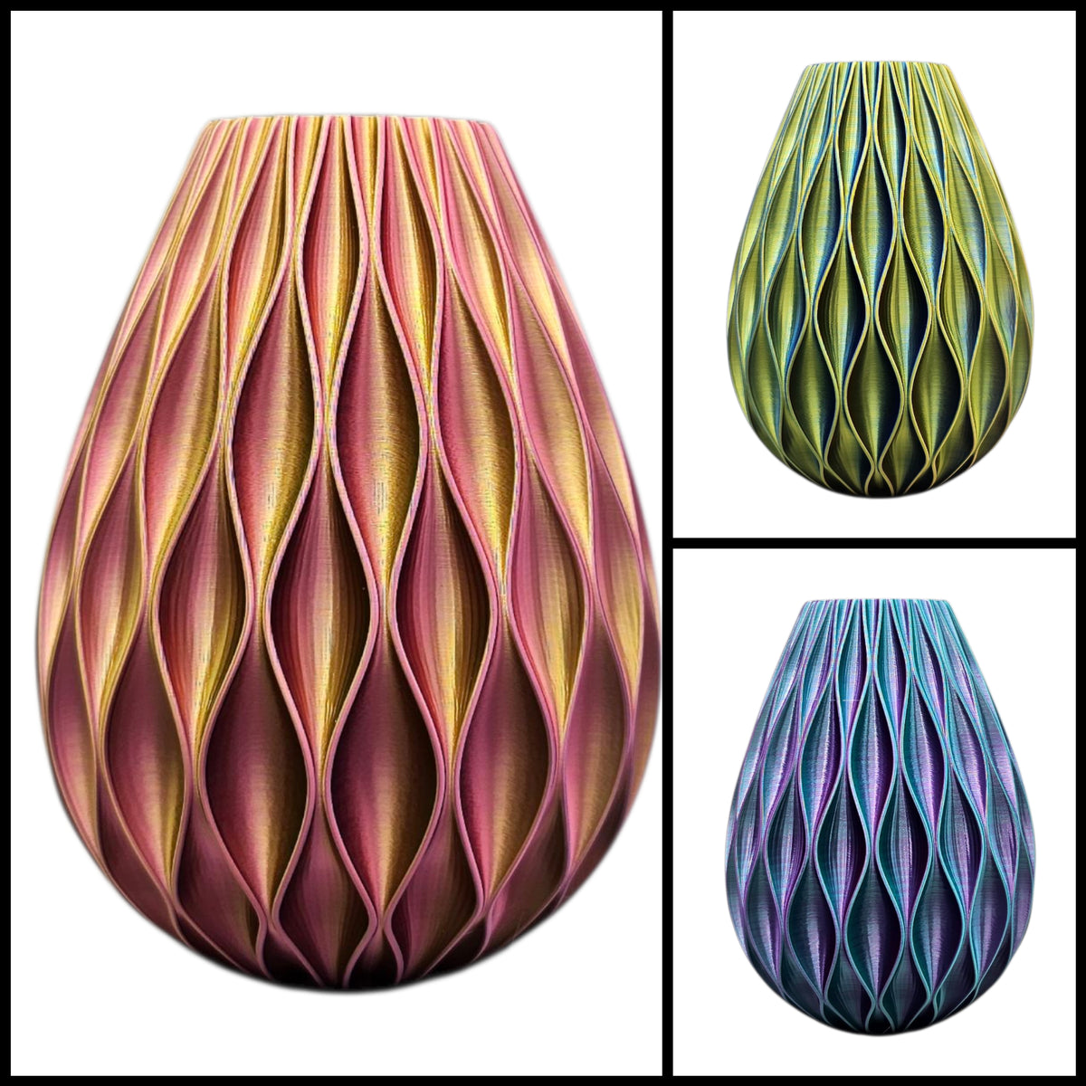 Onyxa - Duurzame 3D geprinte droogbloemen vaas
