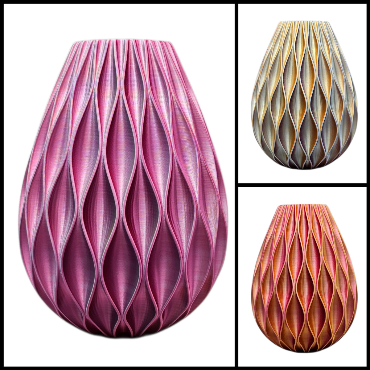 Onyxa - Duurzame 3D geprinte droogbloemen vaas