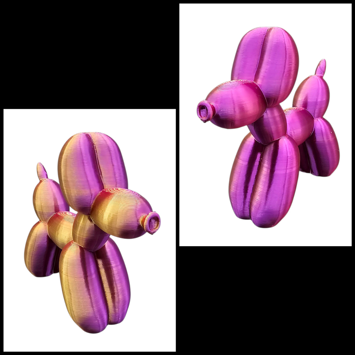 Ballonhond Beeldje -3D Geprinte Ballonhond in Meerkleurig Filament
