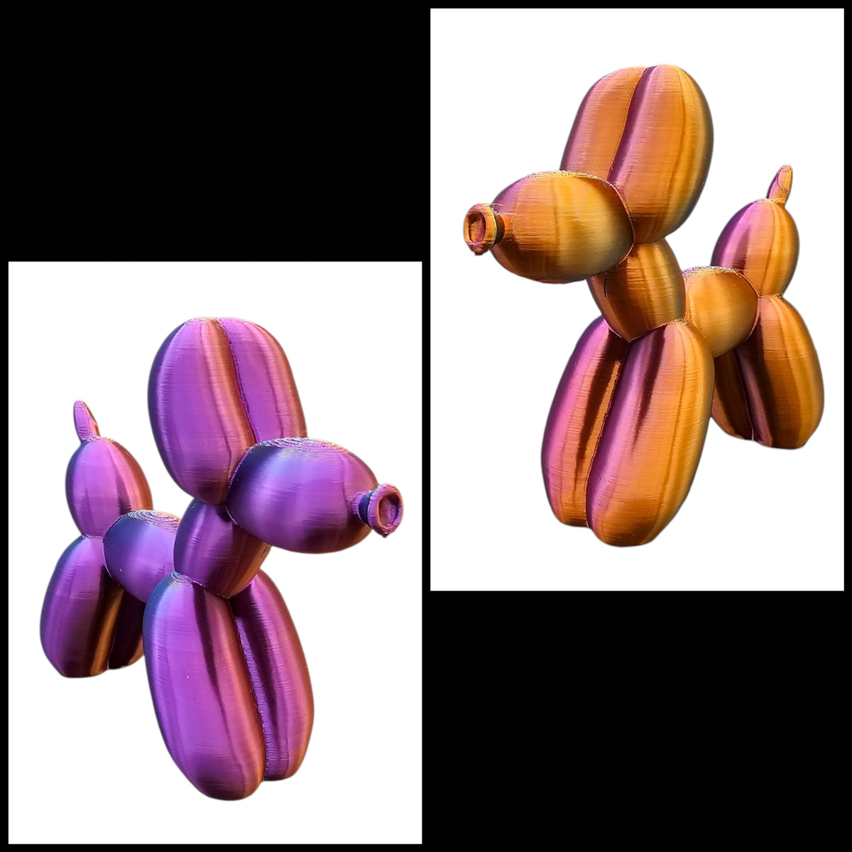 Ballonhond Beeldje -3D Geprinte Ballonhond in Meerkleurig Filament