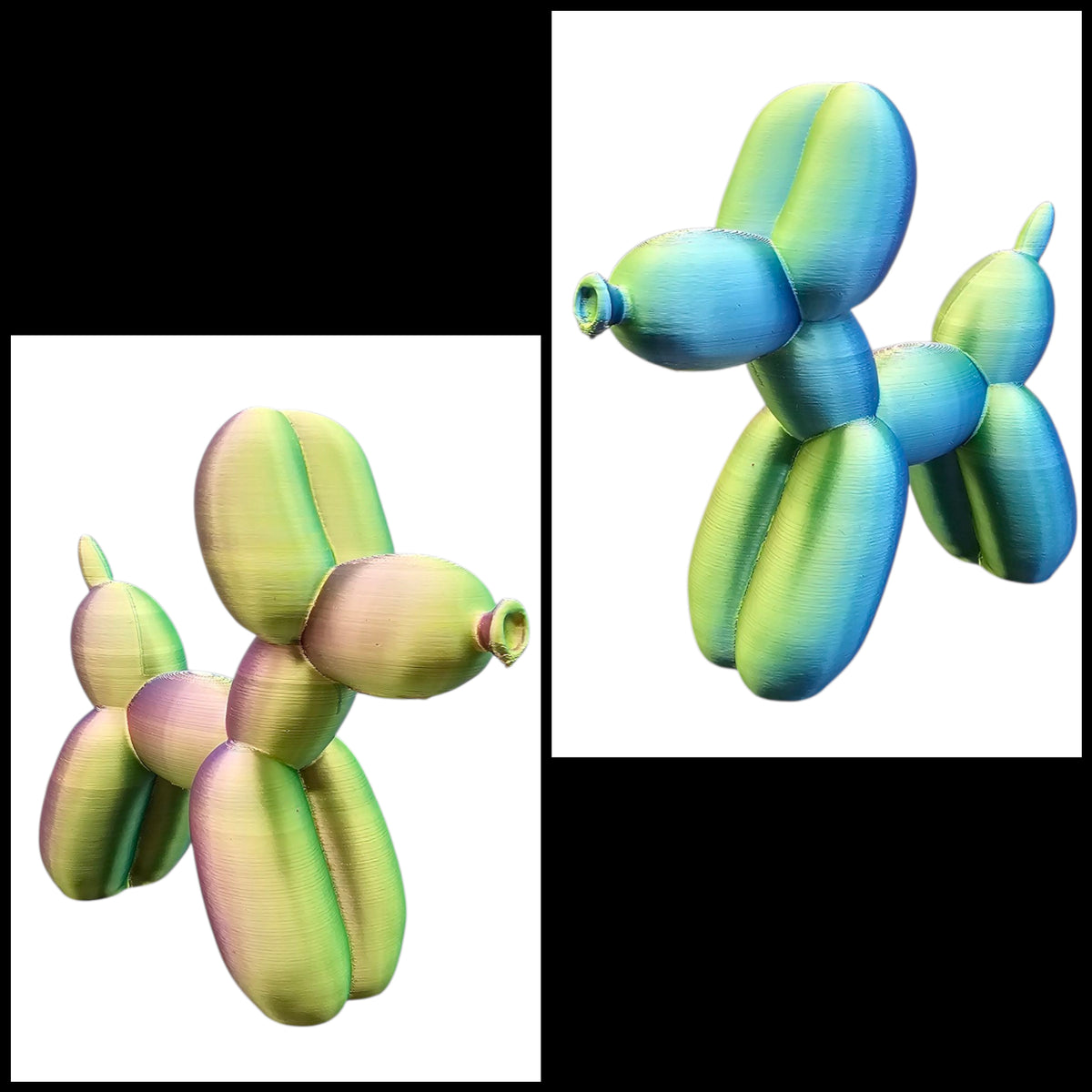 Ballonhond Beeldje -3D Geprinte Ballonhond in Meerkleurig Filament